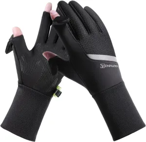 Winter Fishing Gloves for Men & Women, Windproof Cold Weather Touchscreen Fingerless Cycling Gloves for Photography Hunting Ski