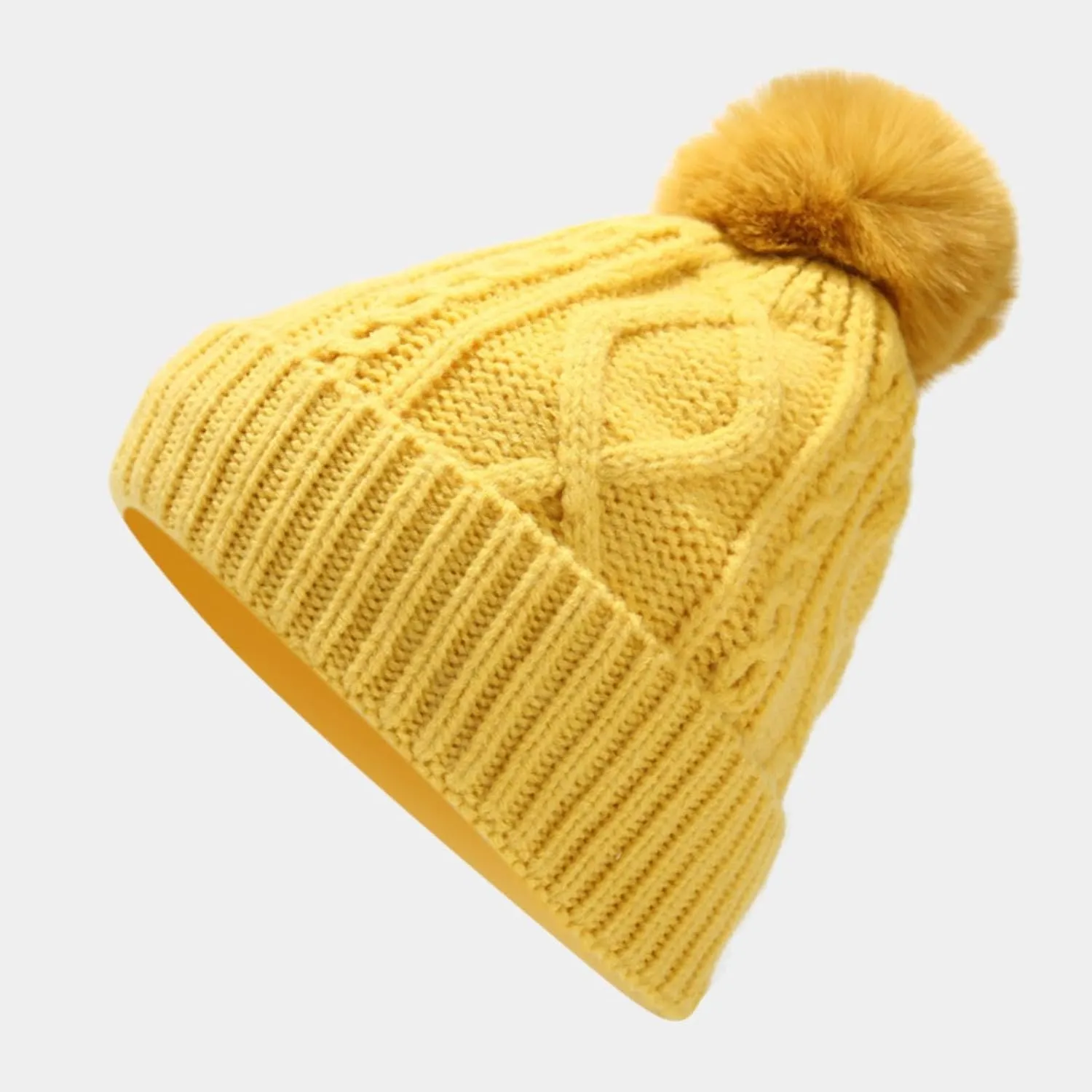 Winter Hats for Women Warm Cute Wool Hat Scarf Gloves Three Winter Thick Warm Knit Winter Skull Cap Gloves Neck