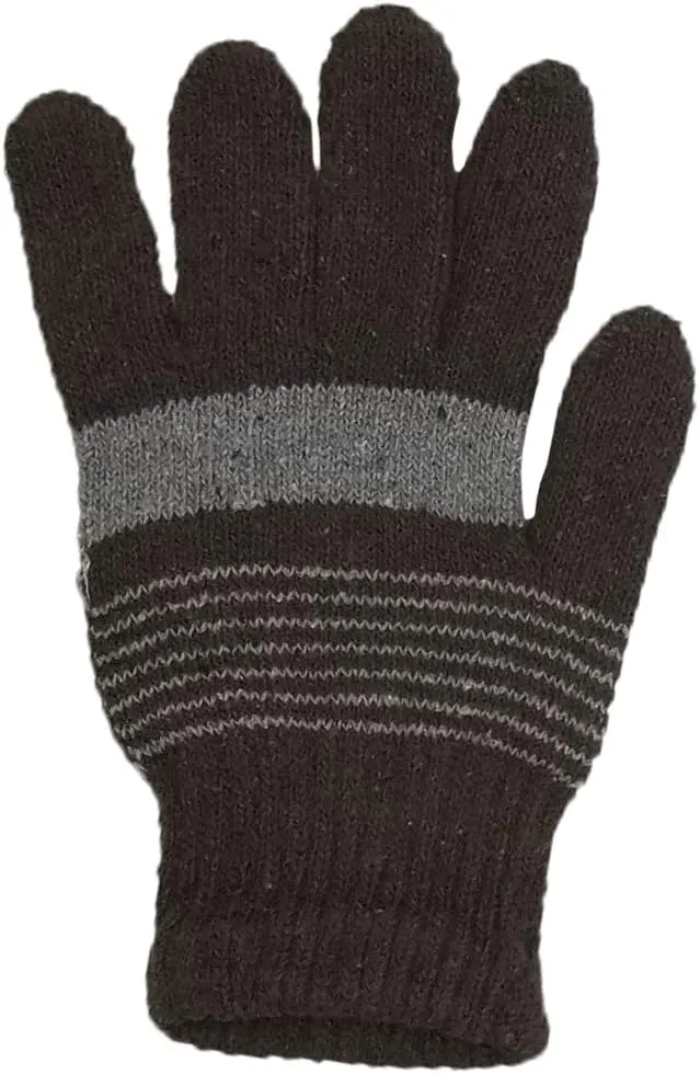 Winter Magic Gloves, 12 Pairs Stretchy Warm Knit Bulk Pack Mens Womens
