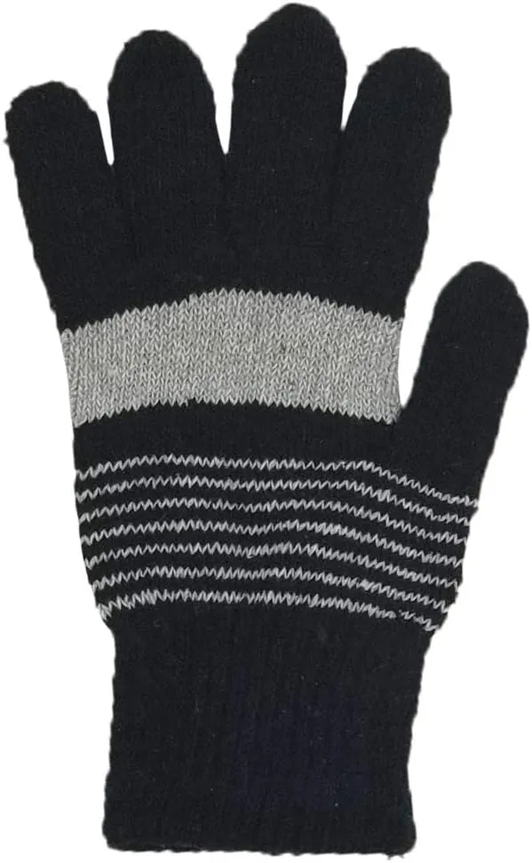 Winter Magic Gloves, 12 Pairs Stretchy Warm Knit Bulk Pack Mens Womens