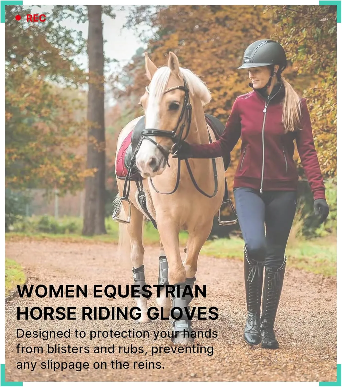 Women Horse Riding Gloves Winter Equestrian Horseback Gloves Lady Youth Girl Outdoor Star Pattern Mitts Perfect for Biking Cycling Gardening