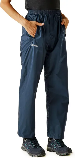 Women's Colour: Blue Pack It' Waterproof Breathable Foldable Taped Seams Walking Trousers