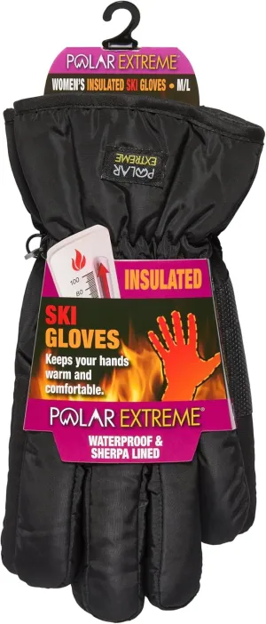 Women’s Sherpa Lined Thermal Gloves – Insulated for Warmth, Winter Mittens, Cold Weather
