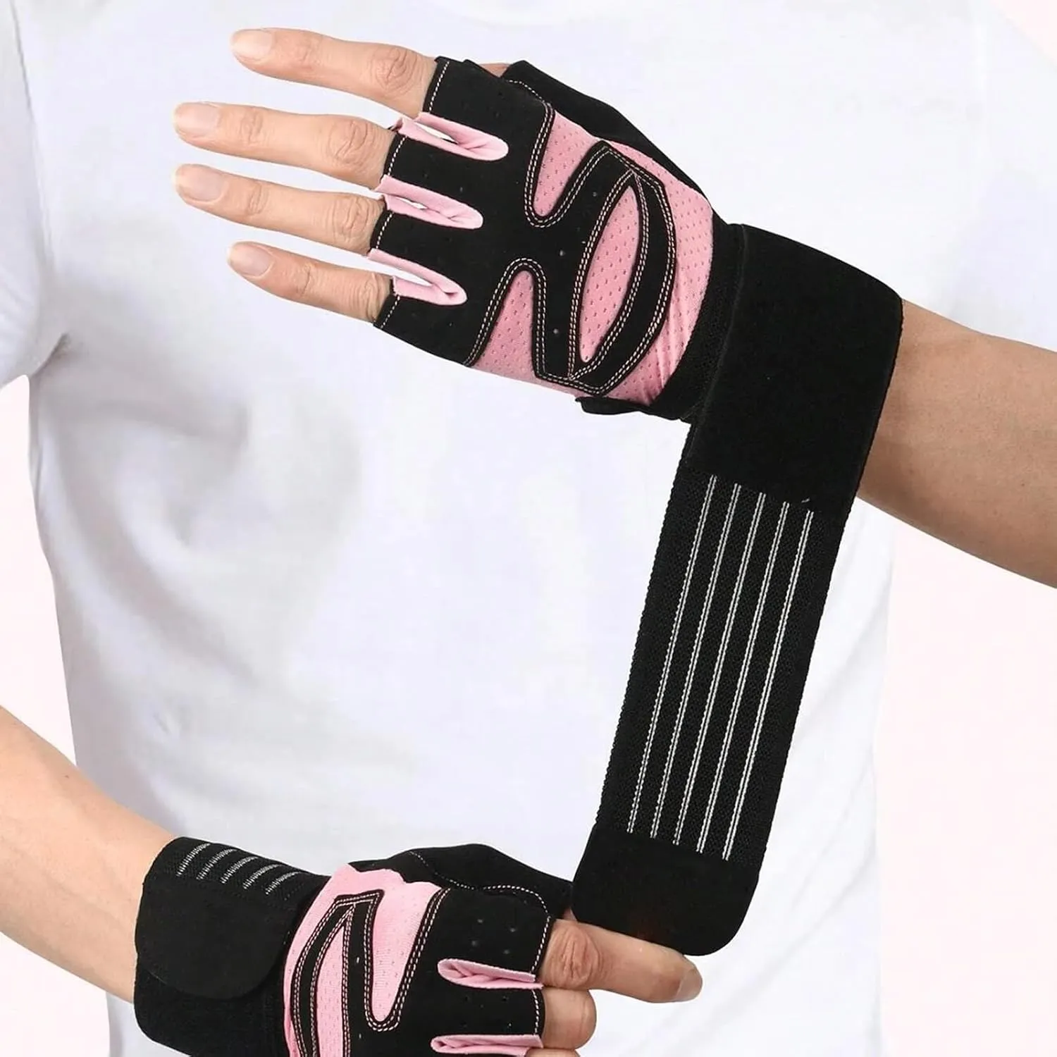 Workout Gloves for Men's Women's, Anti-Slip Shock-Absorbing Bicycle Gloves for Biking Workout Outdoor Gloves