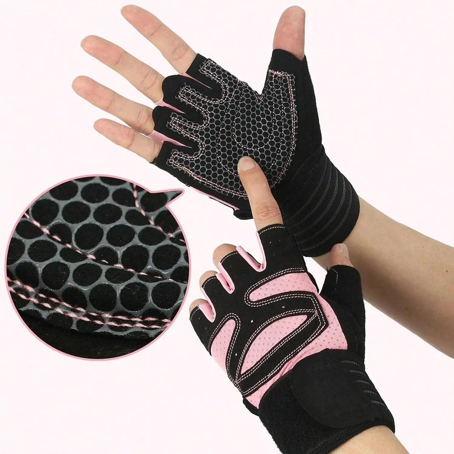 Workout Gloves for Men's Women's, Anti-Slip Shock-Absorbing Bicycle Gloves for Biking Workout Outdoor Gloves