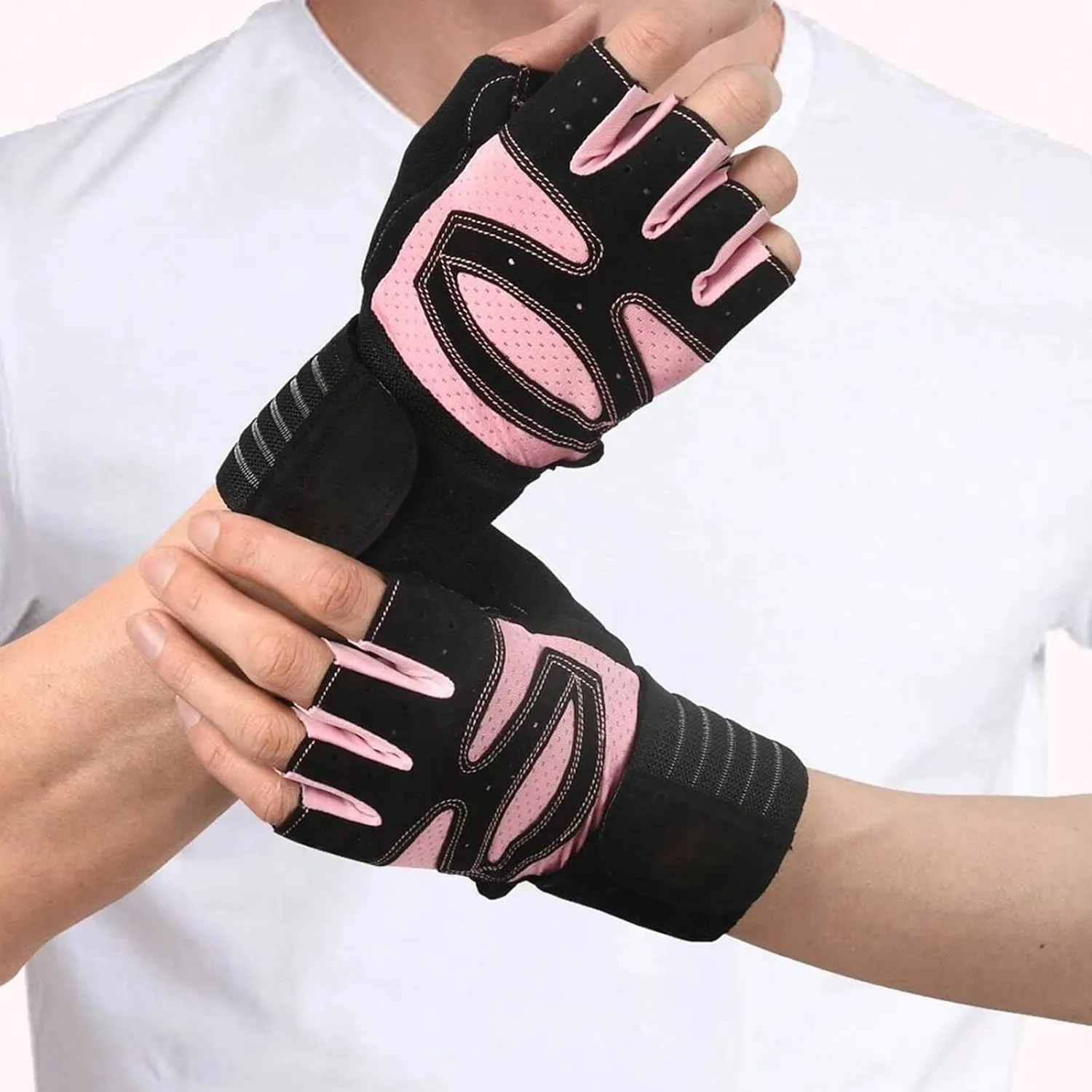 Workout Gloves for Men's Women's, Anti-Slip Shock-Absorbing Bicycle Gloves for Biking Workout Outdoor Gloves