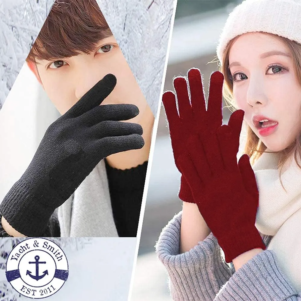 Yacht & Smith Wholesale Winter Gloves, Unisex Adults Bulk Sets for Homeless Shelters and Charitable Donations