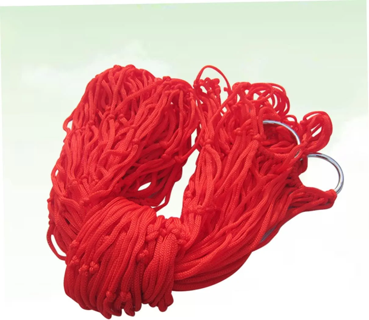 Yardwe 2pcs Outdoor Leisure Bed Nylon Hammock Durable Hanging Bed for Camping Hiking and Relaxing Portable and Breathable Design for and Travel Red