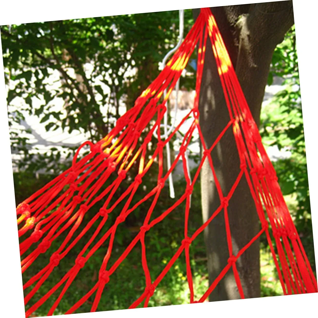 Yardwe 2pcs Outdoor Leisure Bed Nylon Hammock Durable Hanging Bed for Camping Hiking and Relaxing Portable and Breathable Design for and Travel Red