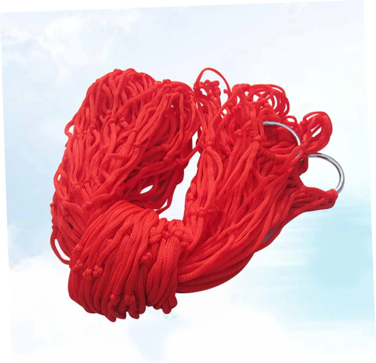 Yardwe 2pcs Outdoor Leisure Bed Nylon Hammock Durable Hanging Bed for Camping Hiking and Relaxing Portable and Breathable Design for and Travel Red