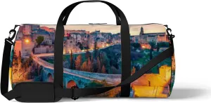 Yellow Incredible Spring Dawn On Puglia Sports Bag Tote Bag Waterproof Gym Bag with Shoulder Strap Zipper 2 Side Pockets for Men and Women, Travel and Storage Shoulder Bag.