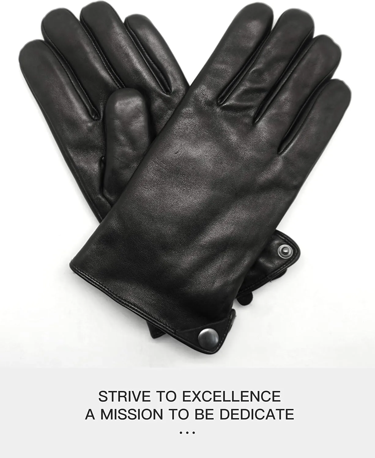 YISEVEN Men's Lambskin Leather Gloves