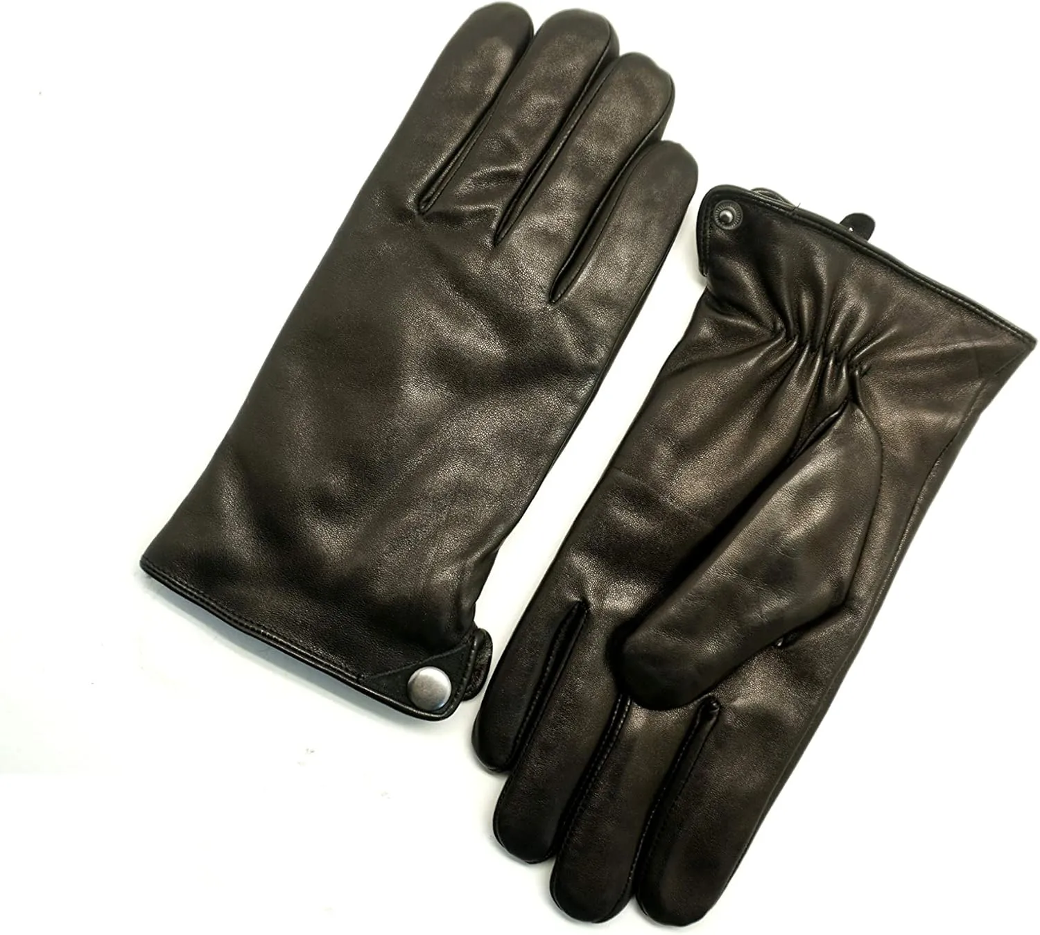 YISEVEN Men's Lambskin Leather Gloves