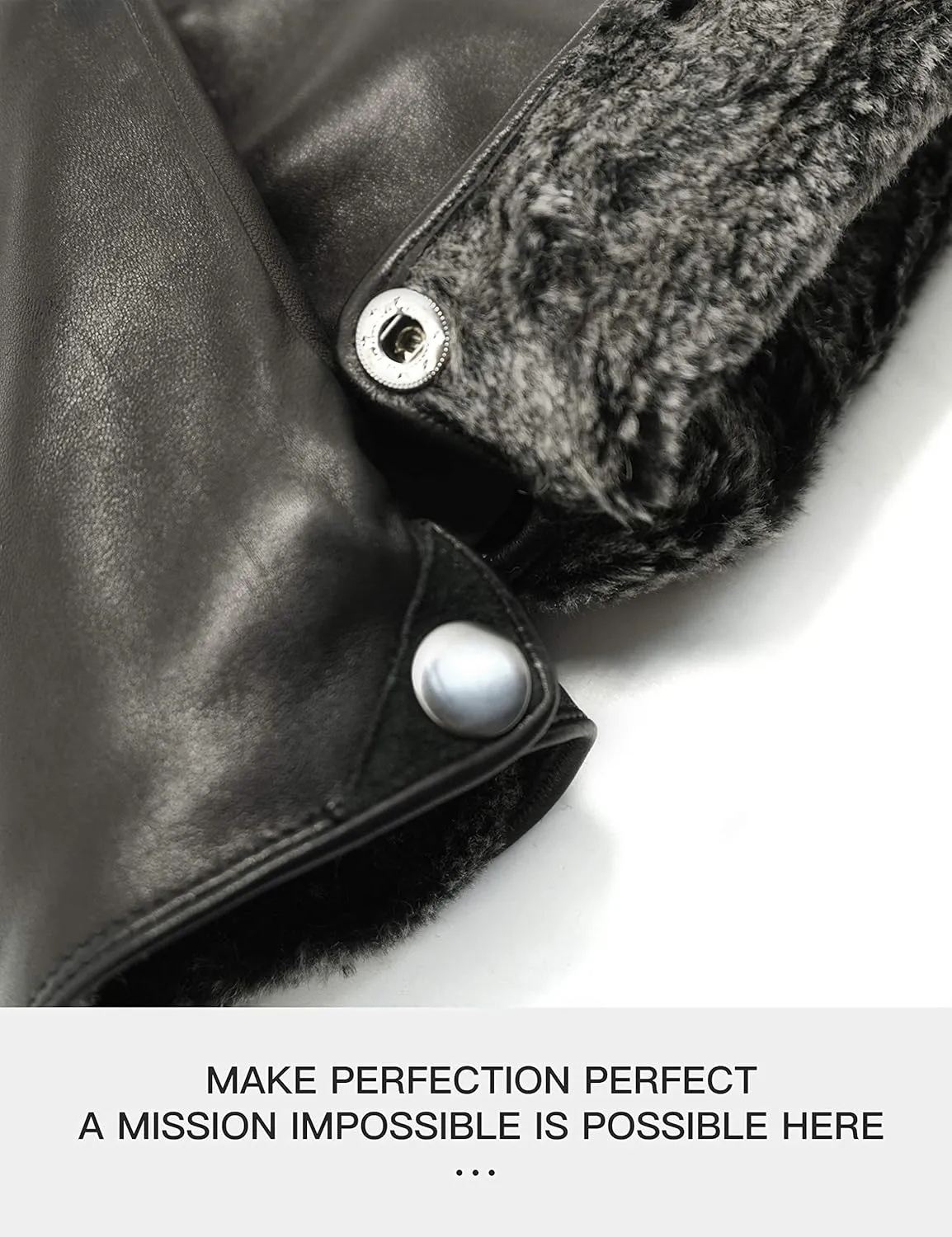 YISEVEN Men's Lambskin Leather Gloves
