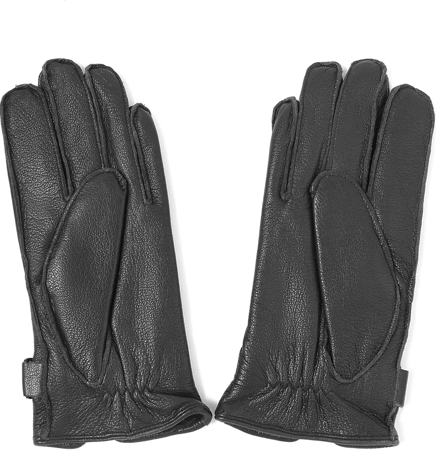YISEVEN Winter Men's Warm Genuine Lambskin Leather Gloves Skin Tight with Button