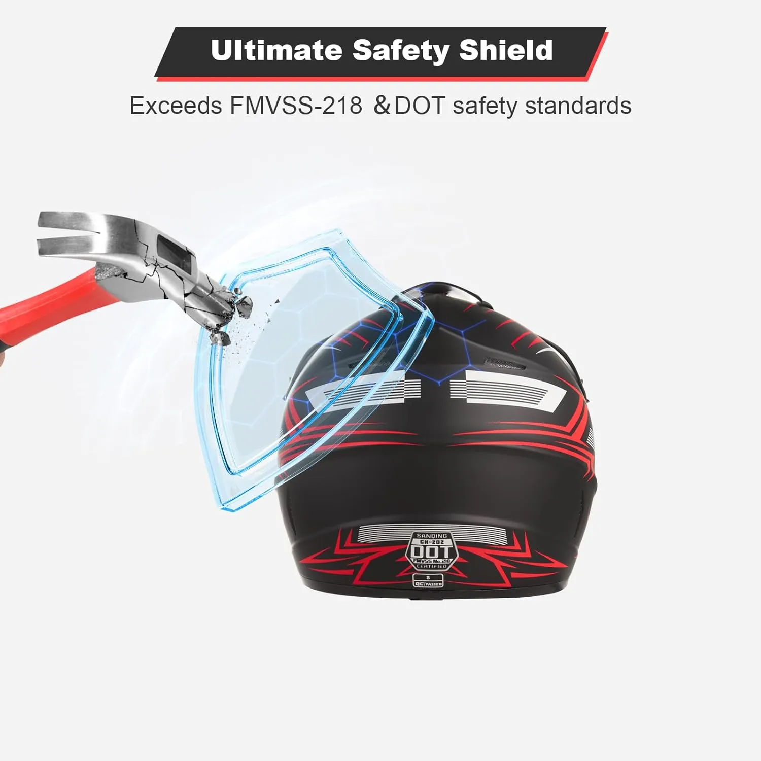 Youth Motocross Helmet for Kids - DOT Approved Full Face Off-Road Mountain Bike ATV Dirt Bike Safety Gear With Goggles, Gloves, and Mask