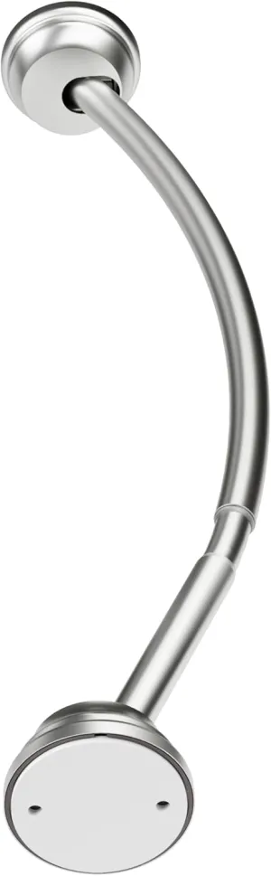 Zenna Home Curved Tension Shower Curtain Rod, Rustproof, Brushed Nickel, 32 to 40 Inches – Adjustable Shower Curtain Rod for Bathroom, Easy No Drill Install – NeverRust Tension Shower Curtain Pole