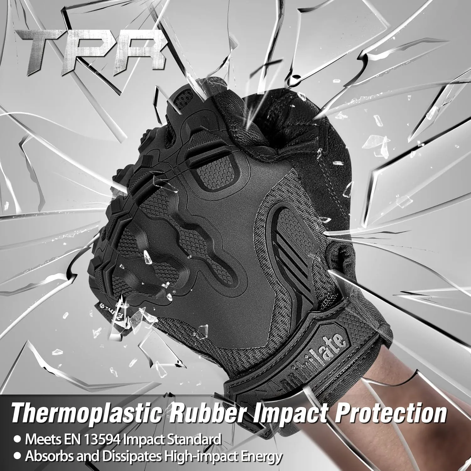 ZUNE LOTOO Touchscreen Tactical Gloves Men with Kevlar-Lined & TPR Impact Protection for Motorcycle Paintball Airsoft Range Work（ZAG6