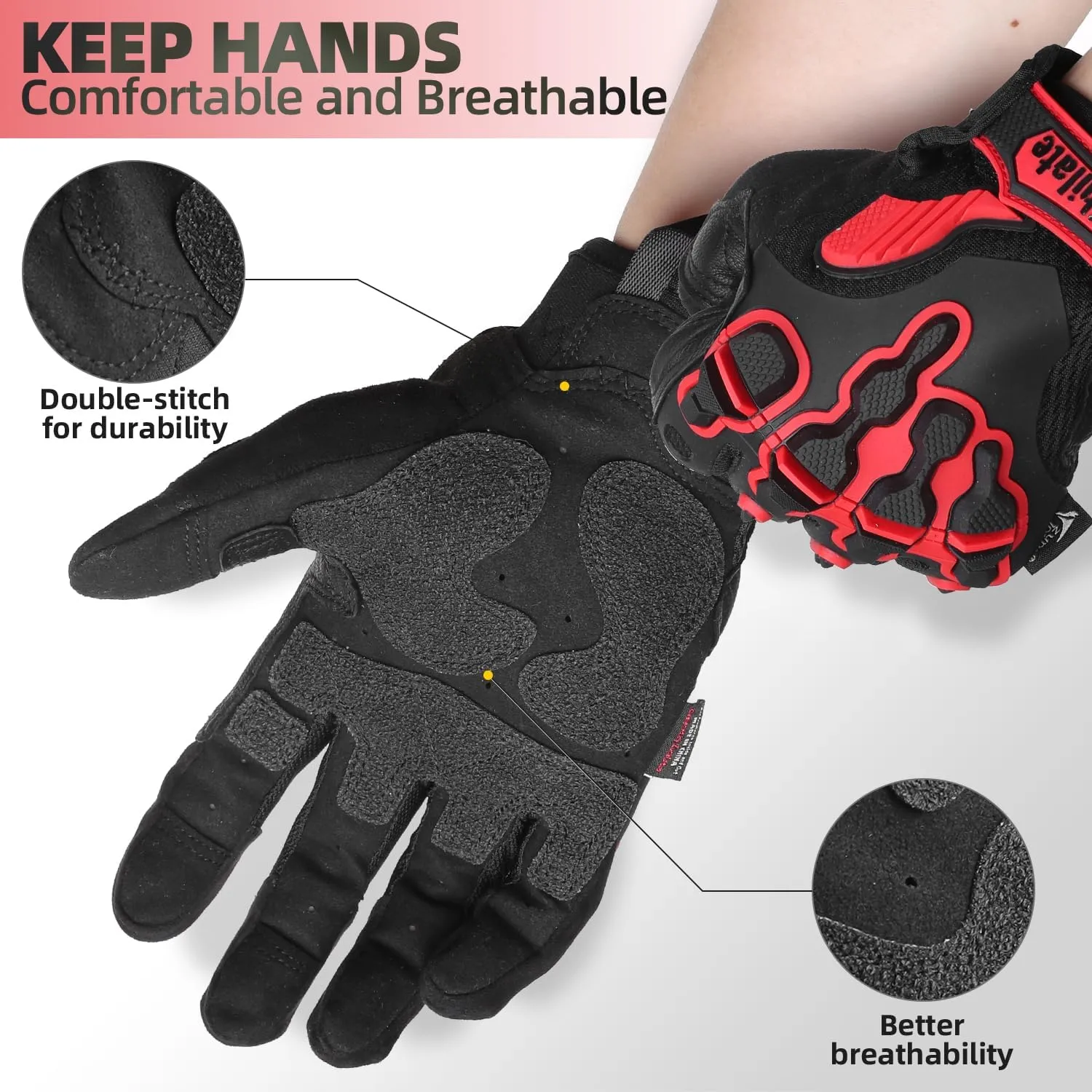 ZUNE LOTOO Touchscreen Tactical Gloves Men with Kevlar-Lined & TPR Impact Protection for Motorcycle Paintball Airsoft Range Work（ZAG6